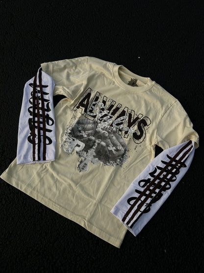Brown/Cream Prosmosis Graphic Long Sleeve