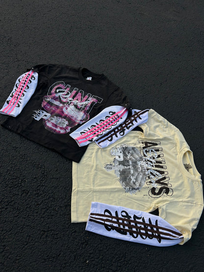 Brown/Cream Prosmosis Graphic Long Sleeve