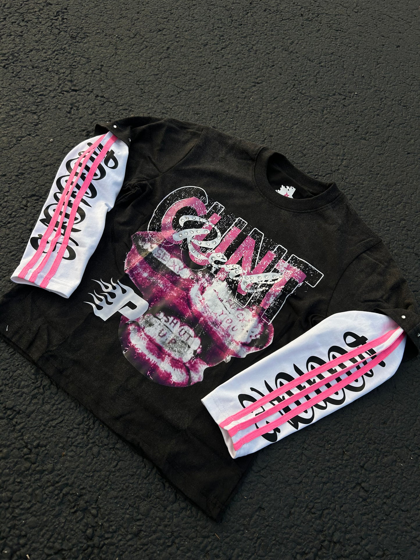 Black/Pink Prosmosis Graphic Long Sleeve