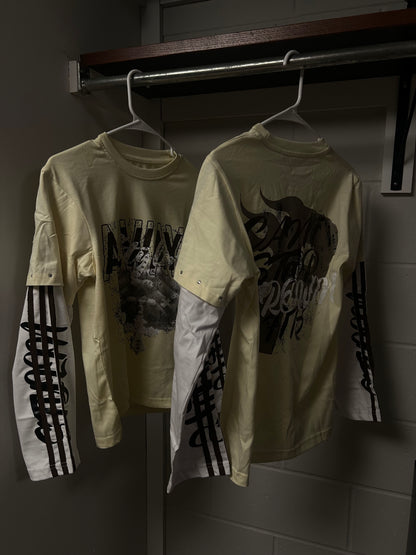 Brown/Cream Prosmosis Graphic Long Sleeve