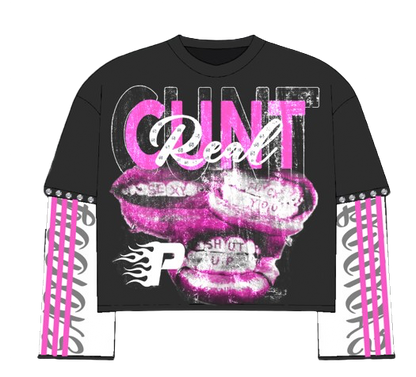 Black/Pink Prosmosis Graphic Long Sleeve