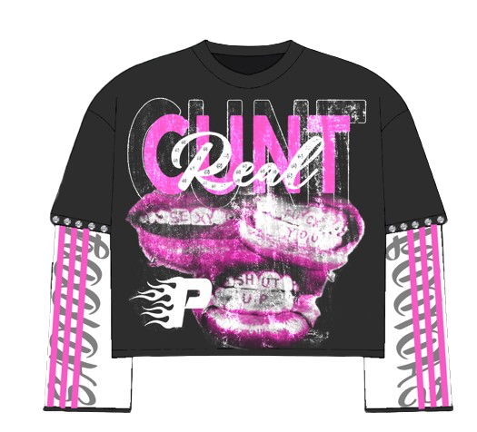 Black/Pink Prosmosis Graphic Long Sleeve