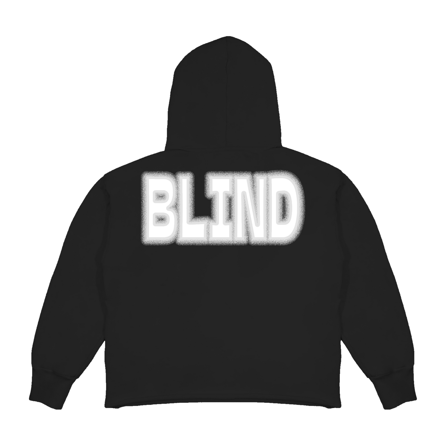 Black distressed hoodie