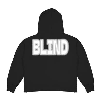 Black distressed hoodie