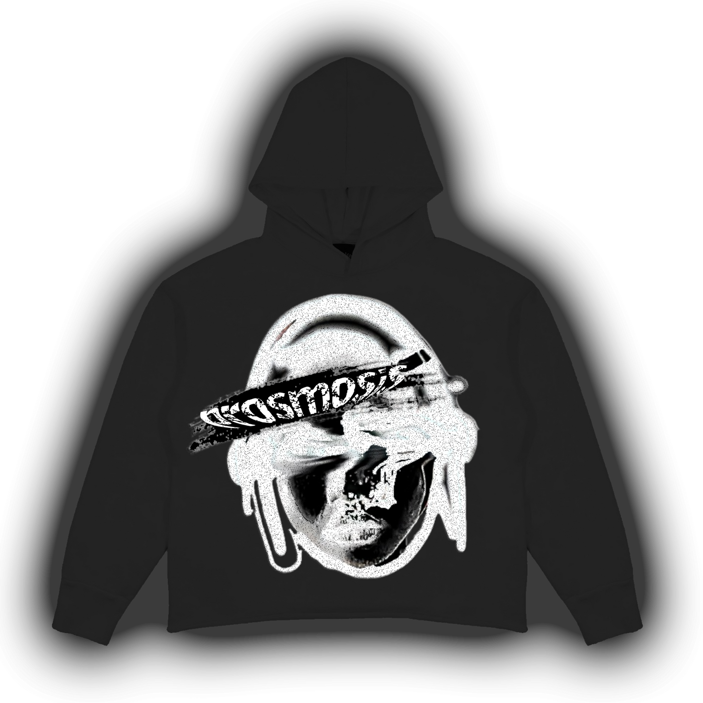 Black distressed hoodie